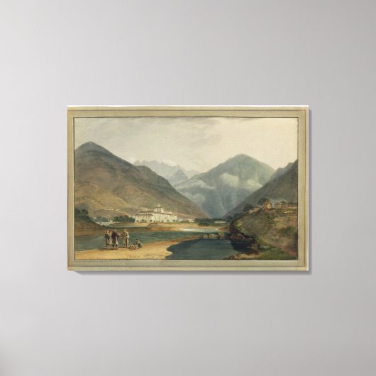 De voormalige Winterhoofdstad Bhutan in Punakha Dz Canvas Afdruk (Voorkant)