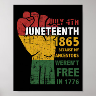 De voorouders waren niet vrij in 1865, 4 juli poster