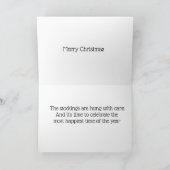 **DE VOORRADEN ZIJN HONG** MERRY CHRISTMAS KAART (Binnen)