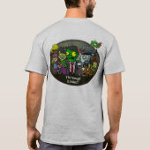 De voorspelling is brein!!! (afbeelding op achterz t-shirt (Achterkant)