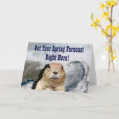 De Voorspelling van de Lente van Groundhog Kaart (Gele Bloem)