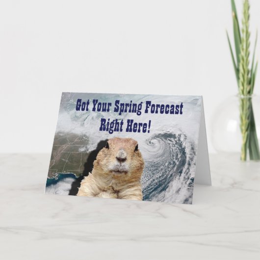 De Voorspelling van de Lente van Groundhog Kaart (Voorkant)