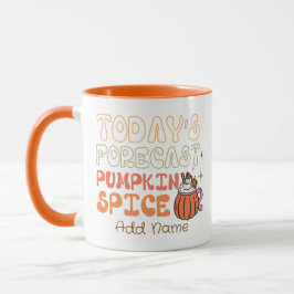 De voorspelling van vandaag Pumpkin Spice Custom Mok