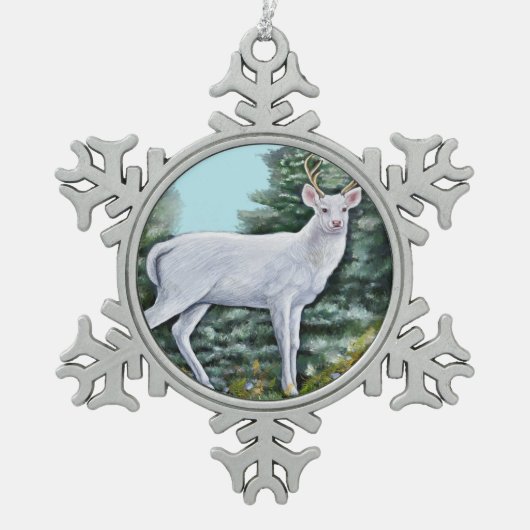 De voorste hart tin sneeuwvlok ornament (Voorkant)