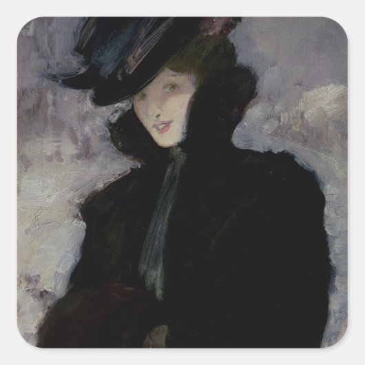 De voorste munt vierkante sticker (Voorkant)