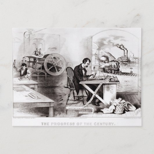 De voortgang van de eeuw briefkaart (Voorkant)