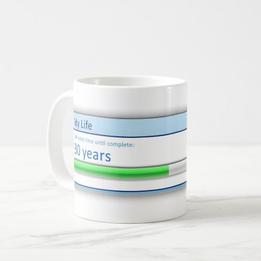 De voortgang van mijn loopbaan koffiemok (Voorkant links)