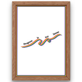 De vooruitgang is niet lineair. poster