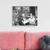 De vooruitgang van Harlot, bord II, Quarrels Canvas Afdruk (Insitu (Woonkamer))