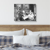 De vooruitgang van Harlot, bord II, Quarrels Canvas Afdruk (Insitu (Slaapkamer))