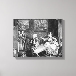 De vooruitgang van Harlot, bord II, Quarrels Canvas Afdruk