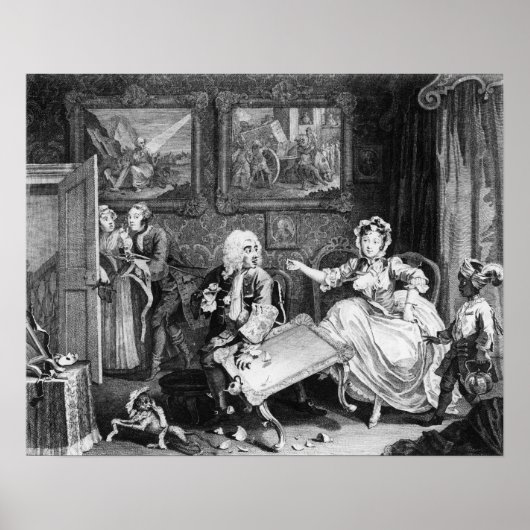 De vooruitgang van Harlot, bord II, Quarrels Poster (Voorkant)