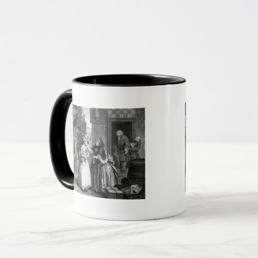 De vooruitgang van Harlot Mok (Voorkant links)