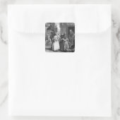 De vooruitgang van Harlot Vierkante Sticker (Tas)