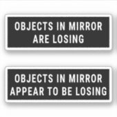 De voorwerpen in Spiegel verliezen Sticker (Voorkant)