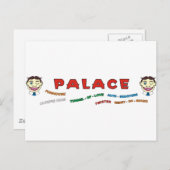 De Voorzijde van de Bouw van het paleis Briefkaart (Voorkant / Achterkant)