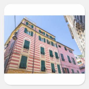 De voorzijden Monterosso Cinque Terre Ligurië Ita Vierkante Sticker