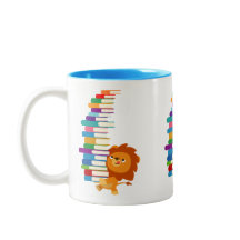 De Voracious Reader (Cute Cartoon Lion)