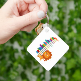 De Voracious Reader (Cute Kawaii Lion) Sleutelhanger