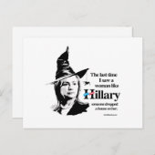 De vorige keer zag ik een vrouw als Hillary Briefkaart (Voorkant / Achterkant)