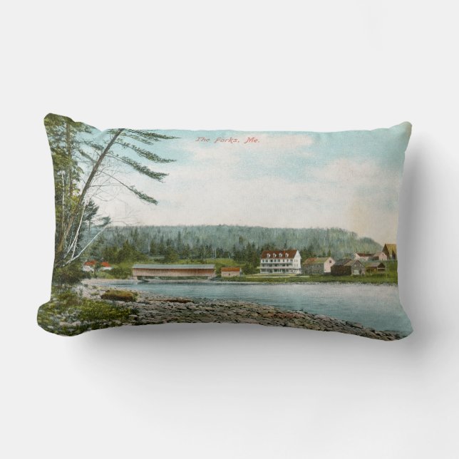 De vorken, Maine -  foto Lumbar Pillow Kussen (Voorkant)