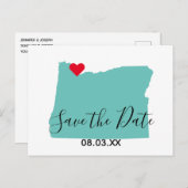 De vorm van de Kaart van de Kleuren Oregon sparen  (Voorkant / Achterkant)