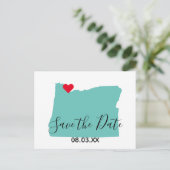 De vorm van de Kaart van de Kleuren Oregon sparen  (Staand voorkant)