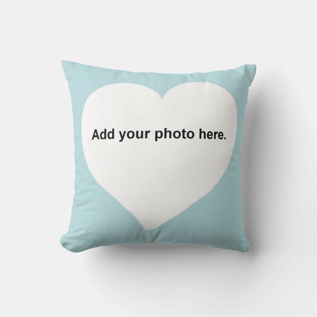 De vorm van het hart voegt uw fotoPijler toe Kussen (Voorkant)