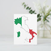 De vorm van Italië Briefkaart (Staand voorkant)
