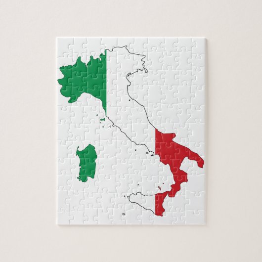De vorm van Italië Legpuzzel (Verticaal)