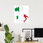 De vorm van Italië Poster (Thuiskantoor)