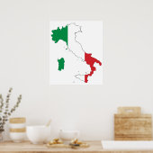 De vorm van Italië Poster (Keuken)