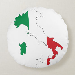 De vorm van Italië Rond Kussen