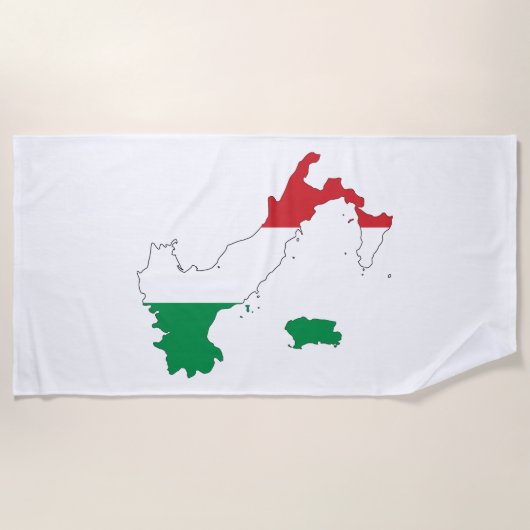 De vorm van Italië Strandlaken (Voorkant)