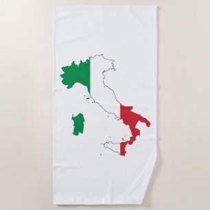 De vorm van Italië Strandlaken
