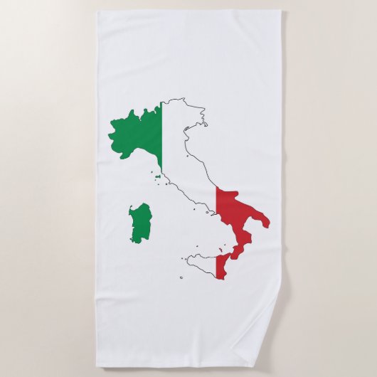 De vorm van Italië  Strandlaken (Voorkant)