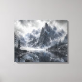 De Vorm Van Stilte – Zwart en Wit Landschap Canvas Afdruk (Voorkant)