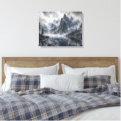 De Vorm Van Stilte – Zwart en Wit Landschap Canvas Afdruk (Insitu (Slaapkamer))