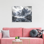 De Vorm Van Stilte – Zwart en Wit Landschap Canvas Afdruk (Insitu (Woonkamer))