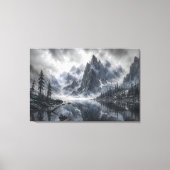 De Vorm Van Stilte – Zwart en Wit Landschap Canvas Afdruk (Voorkant)