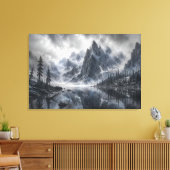 De Vorm Van Stilte – Zwart en Wit Landschap Canvas Afdruk (Insitu (Woonkamer))
