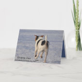 De vorm van Valentijn de Hond Feestdagen Kaart (Achterkant)