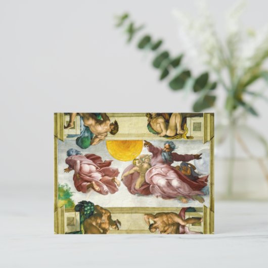 De vorming van de zon door Michelangelo Briefkaart (Staand voorkant)