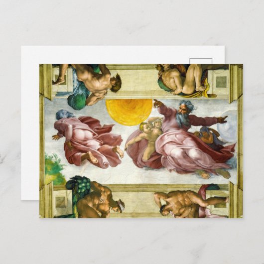 De vorming van de zon door Michelangelo Briefkaart (Voorkant / Achterkant)