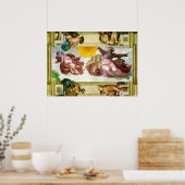 De vorming van de zon door Michelangelo Poster (Keuken)
