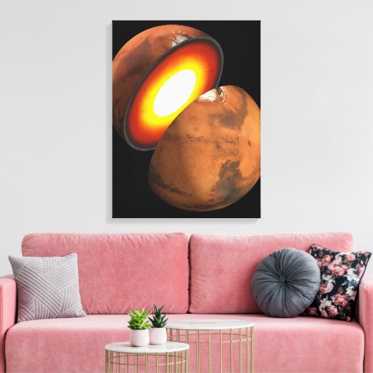 De vorming van rotsachtige lichamen in het zonnest canvas afdruk (Insitu (Woonkamer))