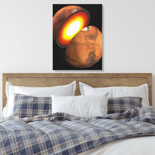 De vorming van rotsachtige lichamen in het zonnest canvas afdruk (Insitu (Slaapkamer))