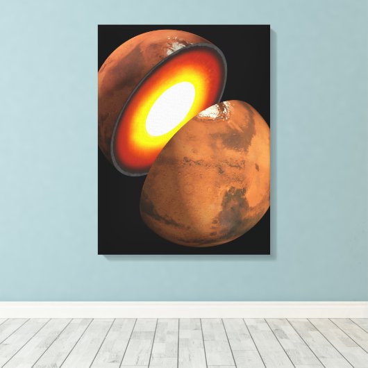 De vorming van rotsachtige lichamen in het zonnest canvas afdruk (Insitu (Houten vloer))