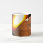 De vorming van rotsachtige lichamen in het zonnest koffiemok (Center)