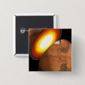 De vorming van rotsachtige lichamen in het zonnest vierkante button 5,1 cm (Voorkant /achterkant)